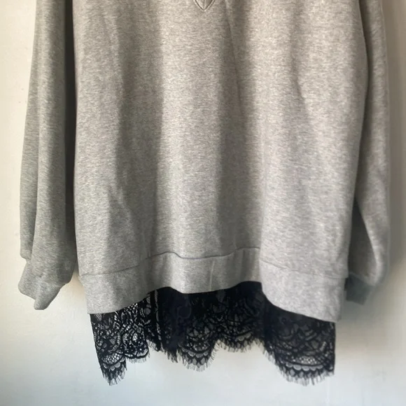 NWT Anthro Pilcro XL Crew Lace Pullover Sweatshirt - Picture 12 of 15